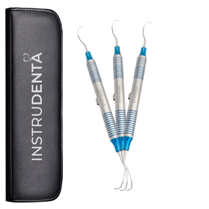 langer curette 1 2 periodontal instrument set for anterior dental scaling procedures