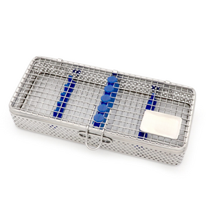 Dental wire mesh cassette autoclavable stainless steel holder for 5 instruments