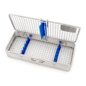 5-piece dental instrument wire mesh cassette sterilization and storage tray