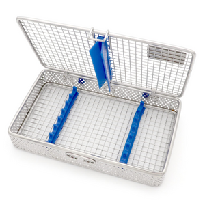 Stainless steel wire mesh dental cassette tray for 7 instruments sterilization and storage