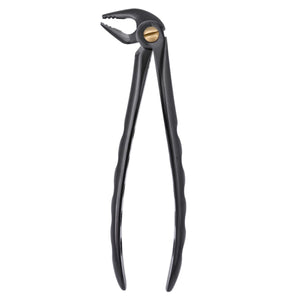 13 GE Black Extraction Forceps – Side view of titanium-coated dental tool for lower jaw bicuspid removal