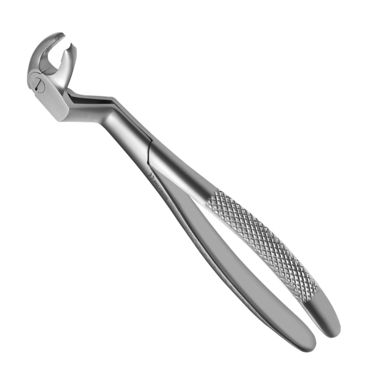 22/12R Extraction Forceps – English Pattern, front view of stainless steel dental tool for right-side root extraction.