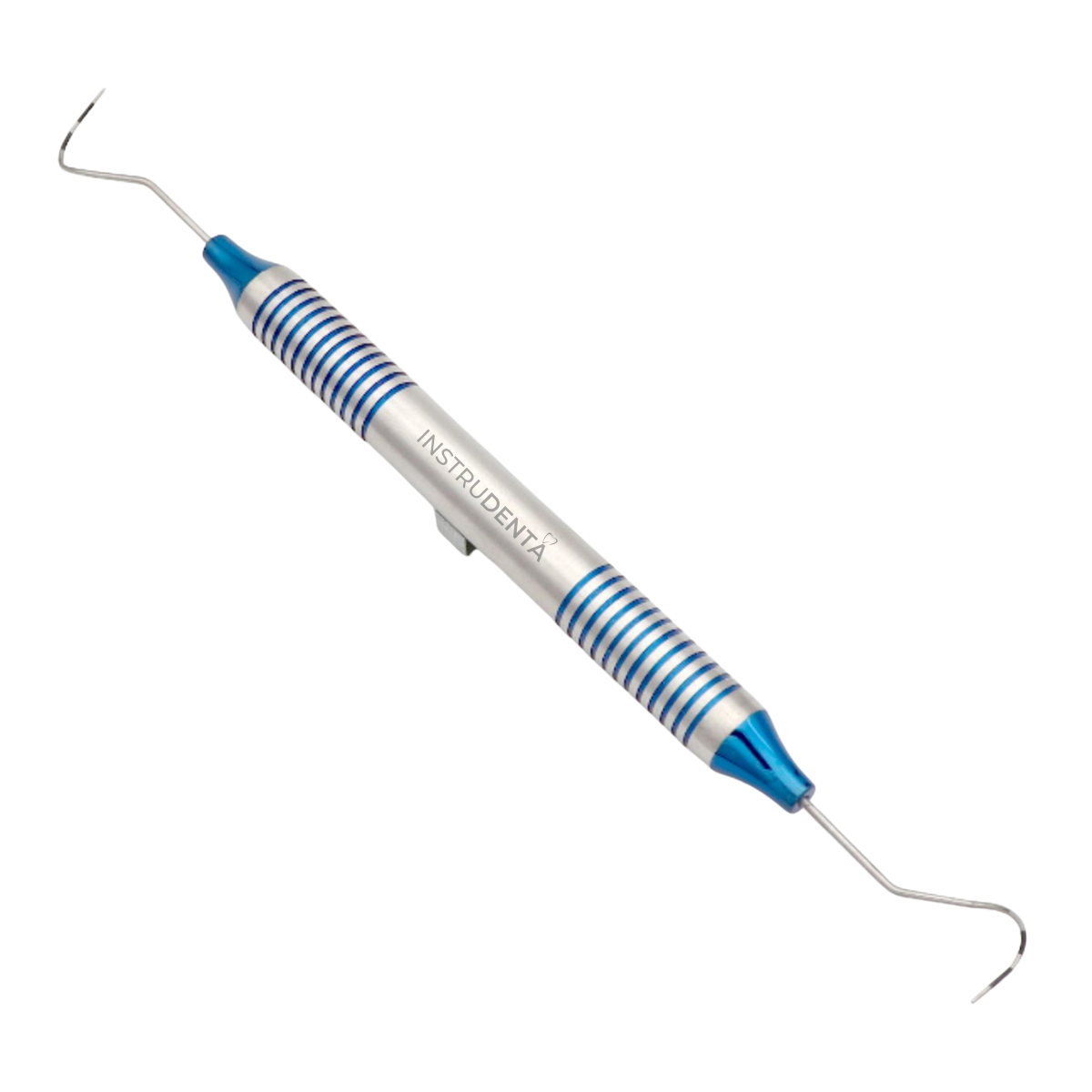 curved dental probe showing 3 6 9 12mm measurement scale