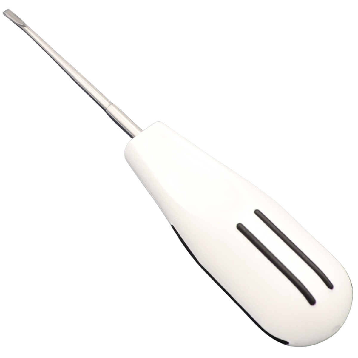 wide curved blade luxator with ph handle for enhanced grip control