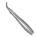 46L Root Extraction Forceps – English Pattern, front view showing serrated tips and matte finish for dental extractions.