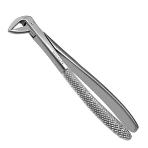 74 Extraction Forceps with English grip design – front view of stainless steel dental instrument for lower anterior tooth extraction.
