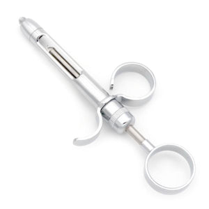 Aspirating Dental Syringe, 1.8 ml – front view of rotatable, chromium-plated syringe for precise anesthetic delivery.