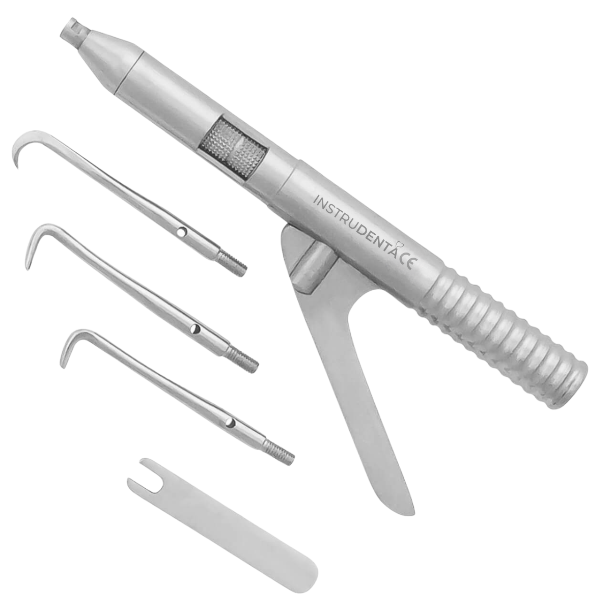 automatic crown remover with three interchangeable dental tips
