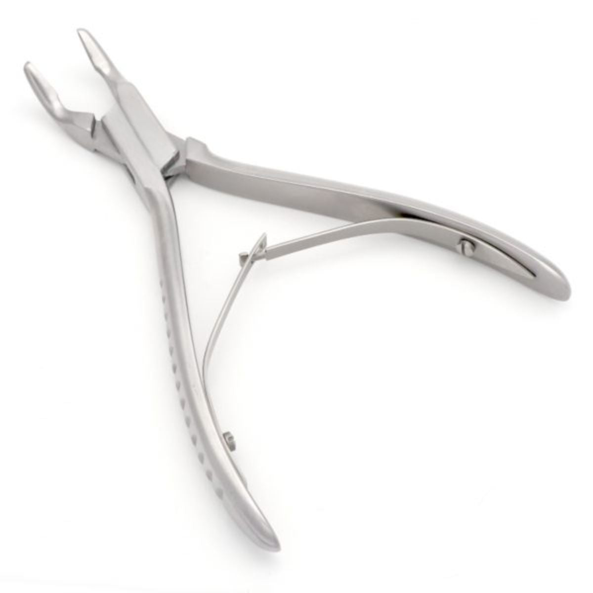 Blumenthal Bone Rongeur, 45° angled jaws, 3mm tip, 15cm – stainless steel surgical tool for precise bone removal in dental procedures.