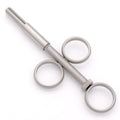 Open-Form Bone Grafting Syringe, 5mm inner diameter – front view of stainless steel applicator for dental grafting.