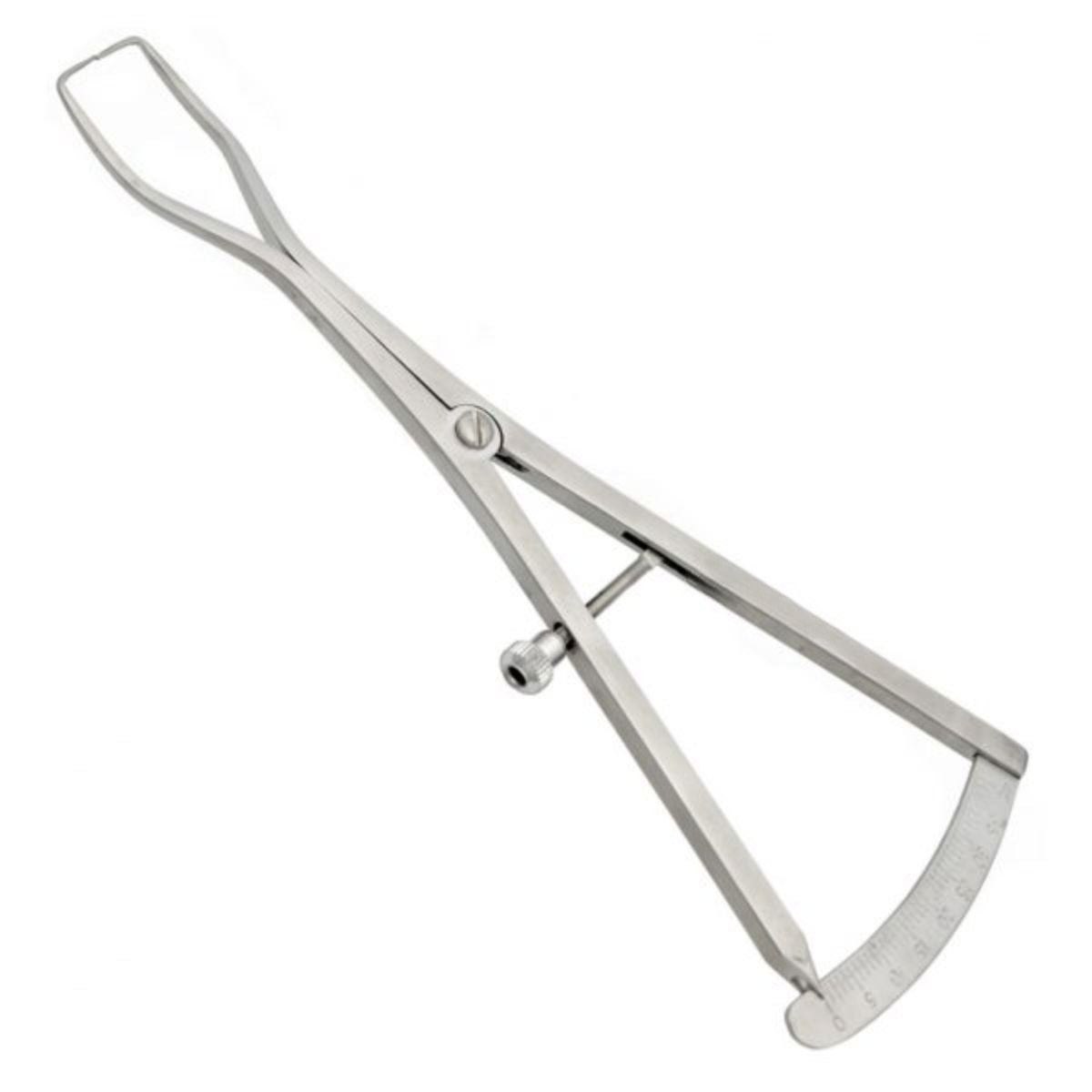 Castroviejo Surgical Caliper, curved Weiss type, 17cm – stainless steel precision instrument for measuring in microsurgical and dental procedures.