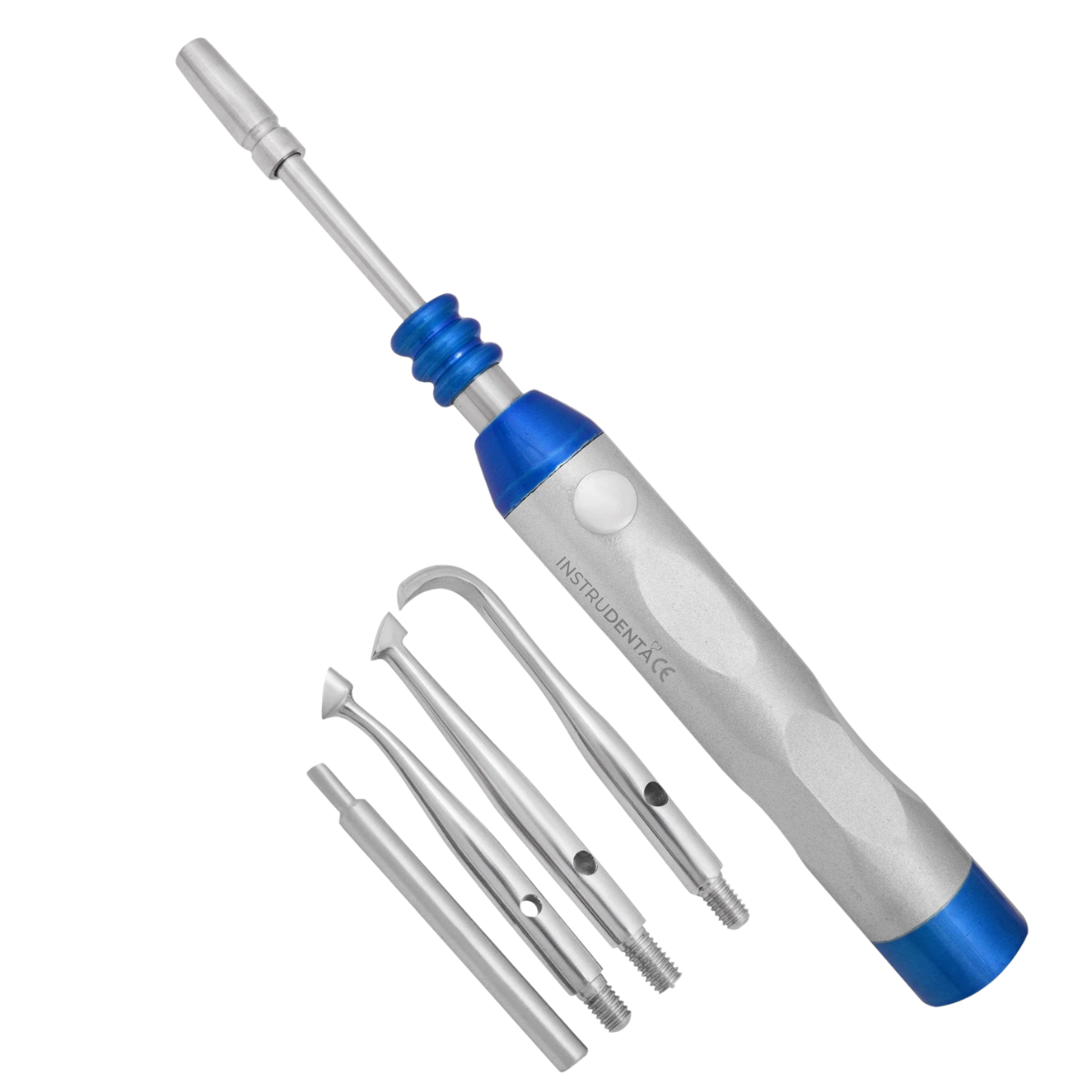 crown removal instrument with four interchangeable dental tips

