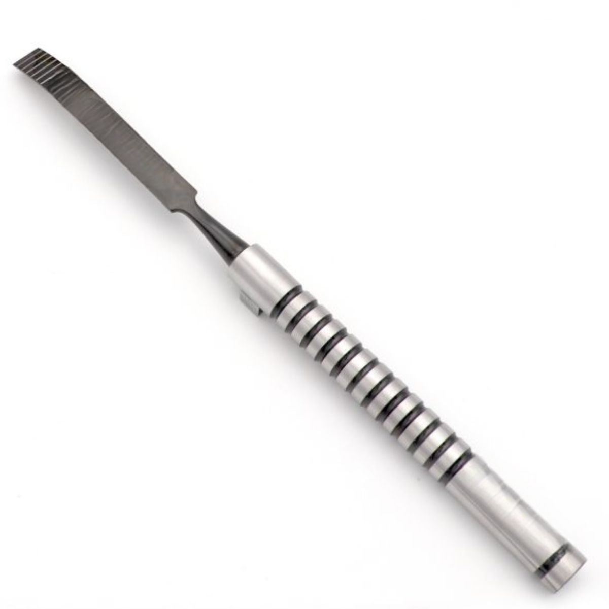 Bone Chisel, curved with sharp 8mm tip, 17cm – surgical instrument with 2–12mm graduated markings for accurate bone cutting and contouring.
