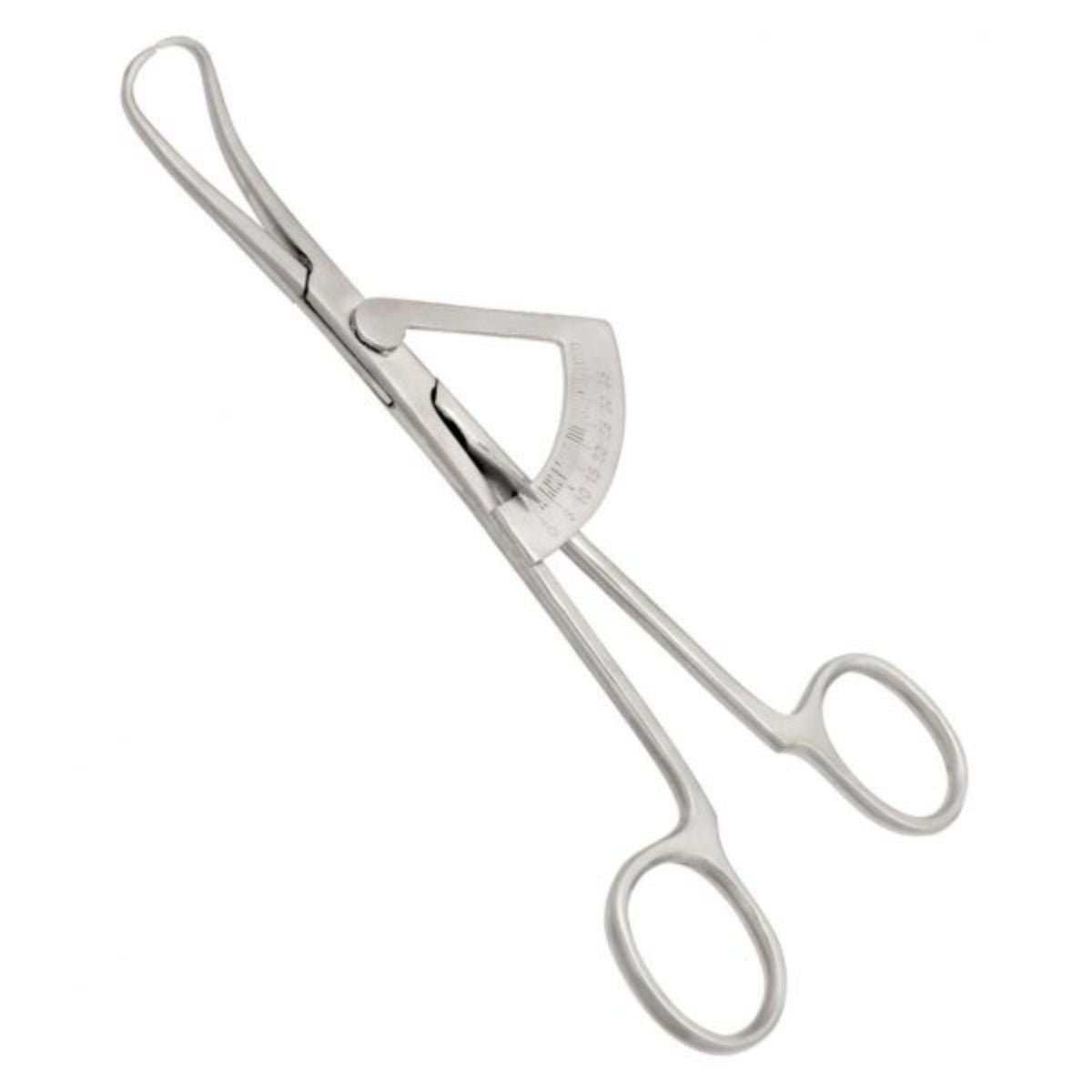 Dental Bone Caliper – precision stainless steel surgical measuring tool for assessing bone dimensions during dental procedures.