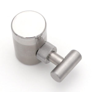 Dental Bone Crusher – compact stainless steel bone mill with lid for effective grinding of bone graft material in dental procedures.