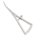 Dental Caliper, Castroviejo style, angled, 18cm – precision measuring instrument for accurate intraoral and surgical assessments.