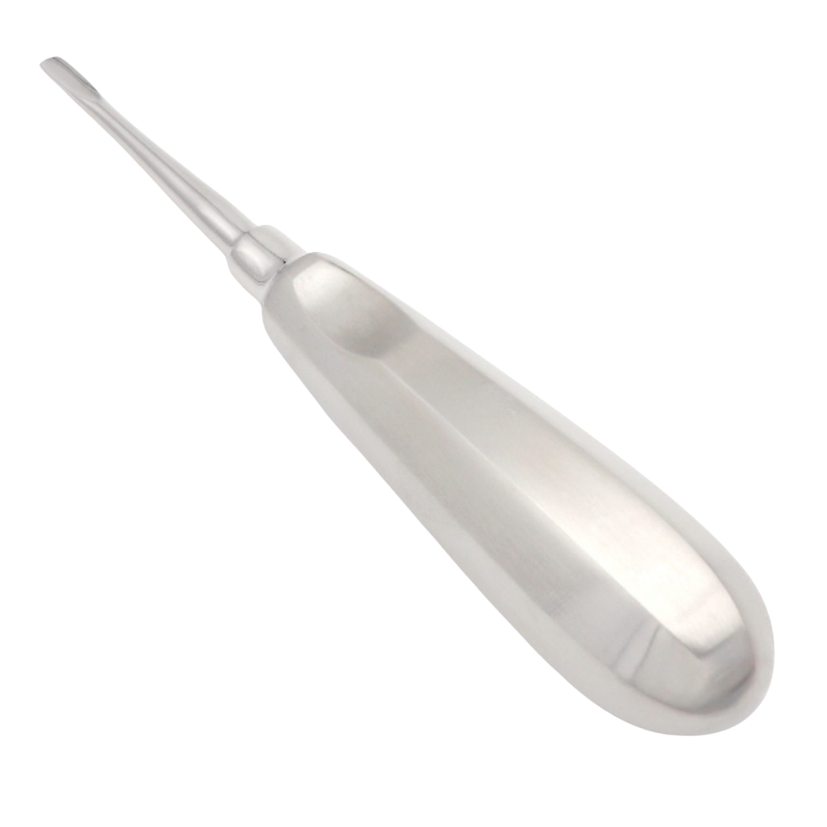 4mm straight luxator placed for heavy duty tooth extraction procedure