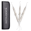 compact dental curette pack designed for precise plaque removal in tight spaces