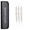 gracey curette 3/4 periodontal 3 pack designed for anterior surface scaling procedures