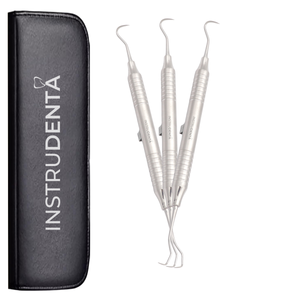 h5 33 dental scaler set placed for anterior interproximal cleaning procedure