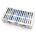 14-instrument dental sterilization cassette stainless steel organizer tray