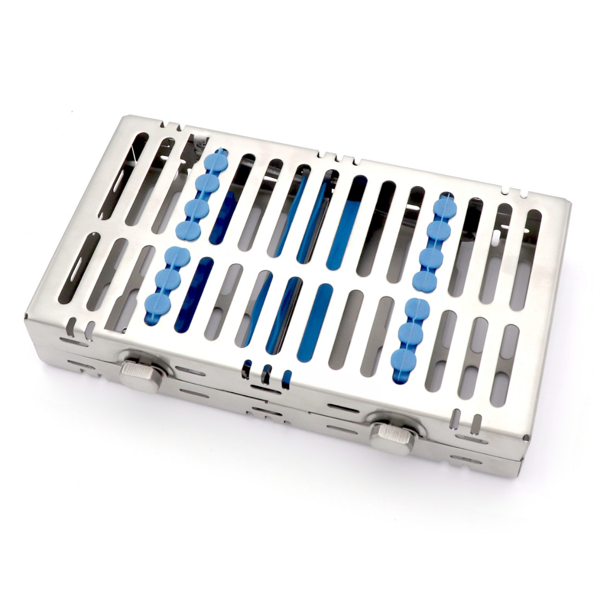14-instrument dental sterilization cassette stainless steel organizer tray