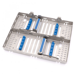 8-piece dental sterilization cassette rack stainless steel instrument organizer