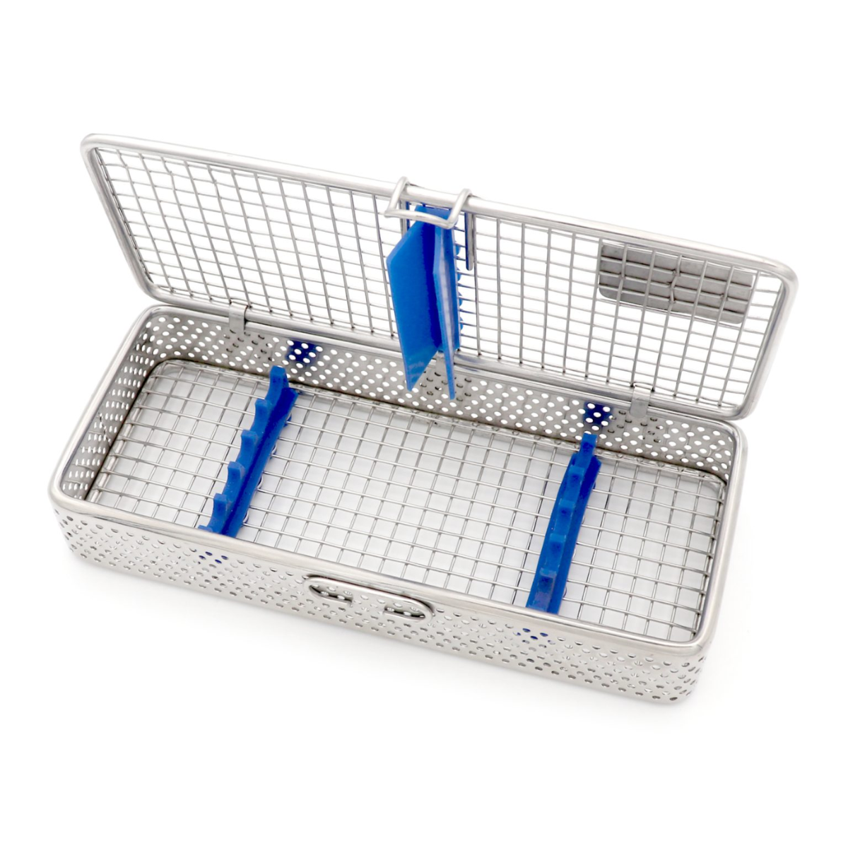 5-piece dental instrument wire mesh cassette sterilization and storage tray