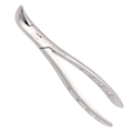 90 degree angled dental root forceps designed for vertical access in deep extraction procedures