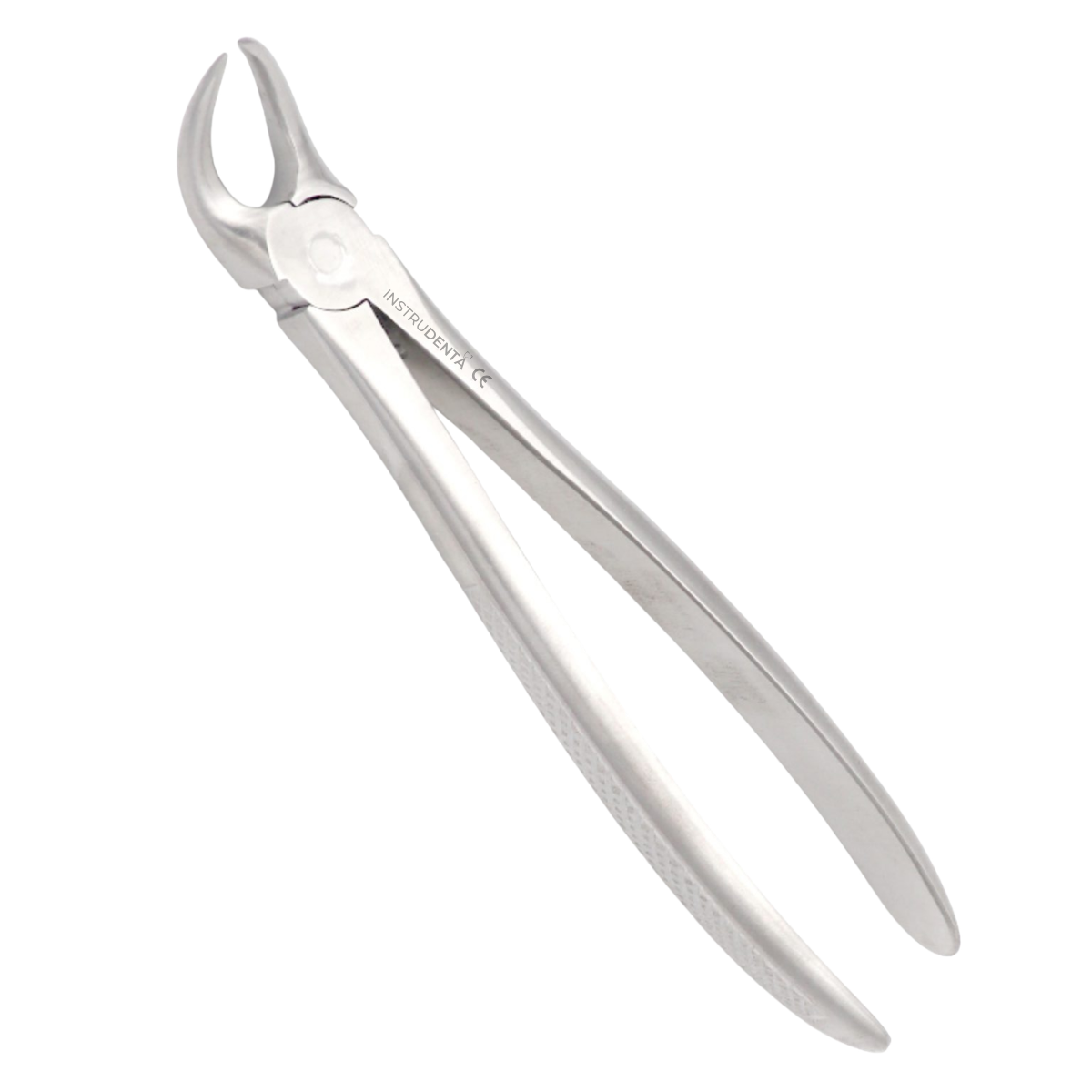 clinical dental forceps showing sharp tip design for root separation grip