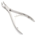 Friedman Micro Bone Rongeur, 90° angled jaws, 1.3mm tip, 14cm – micro surgical stainless steel instrument for precise bone cutting in dental procedures.
