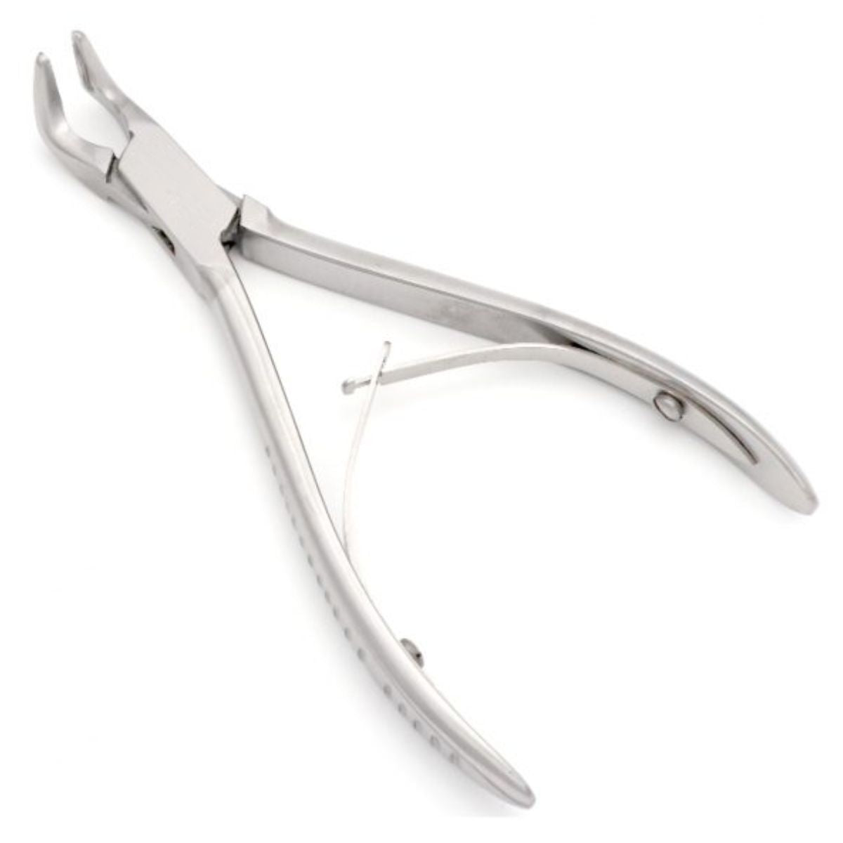 Friedman Micro Bone Rongeur, 90° angled jaws, 1.3mm tip, 14cm – micro surgical stainless steel instrument for precise bone cutting in dental procedures.