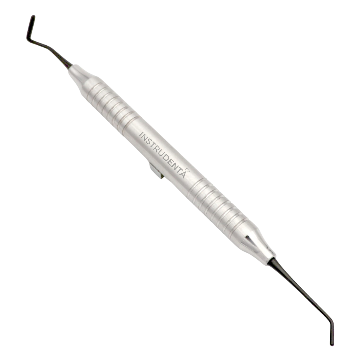 dental composite tools set showing thin blade and rounded plugger tip design
