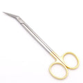 Locklin Surgical Scissors, 16.5cm – straight tip with serrated edge and tungsten carbide inserts for precise cutting in surgical procedures.