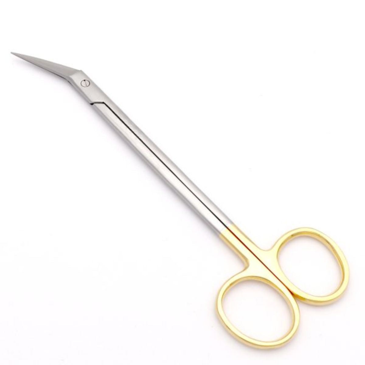 Locklin Surgical Scissors, 16.5cm – straight tip with serrated edge and tungsten carbide inserts for precise cutting in surgical procedures.