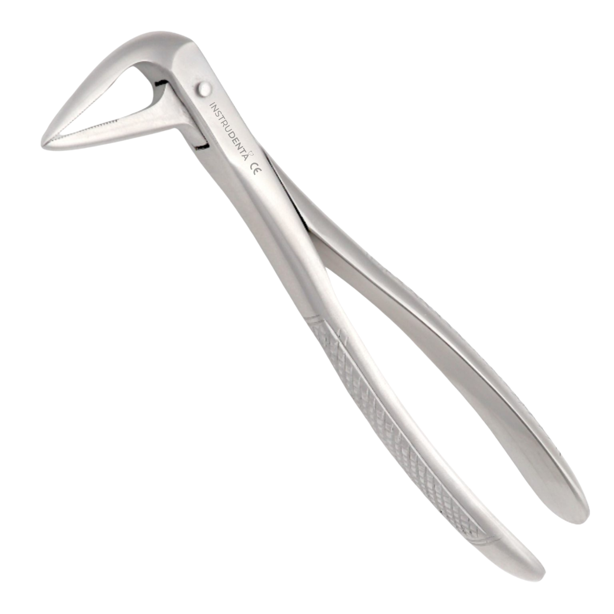 posterior dental extraction forceps with angled beak for multi quadrant molar removal
