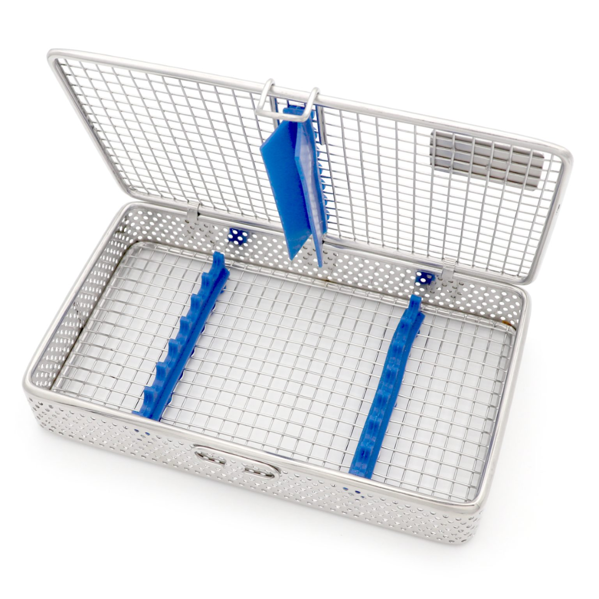 Stainless steel wire mesh dental cassette tray for 7 instruments sterilization and storage